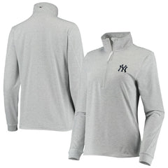 New York Yankees Vineyard Vines Women's Stripe Sankaty Half-Zip Pullover Top Discount