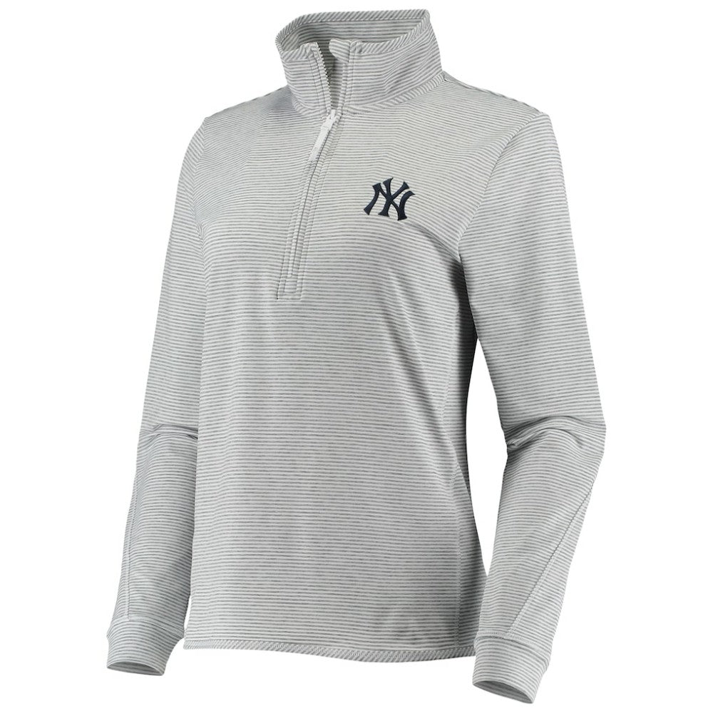 New York Yankees Vineyard Vines Women's Stripe Sankaty Half-Zip Pullover Top Discount