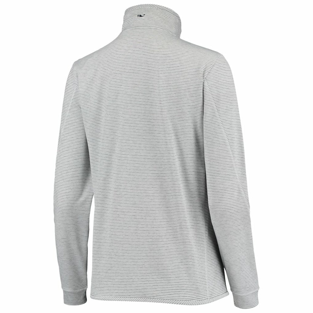 New York Yankees Vineyard Vines Women's Stripe Sankaty Half-Zip Pullover Top Discount