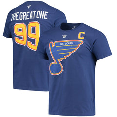 Wayne Gretzky St. Louis Blues Fanatics Authentic Stack Retired Player Nickname & Number T-Shirt - Blue | Fanatics Clearance