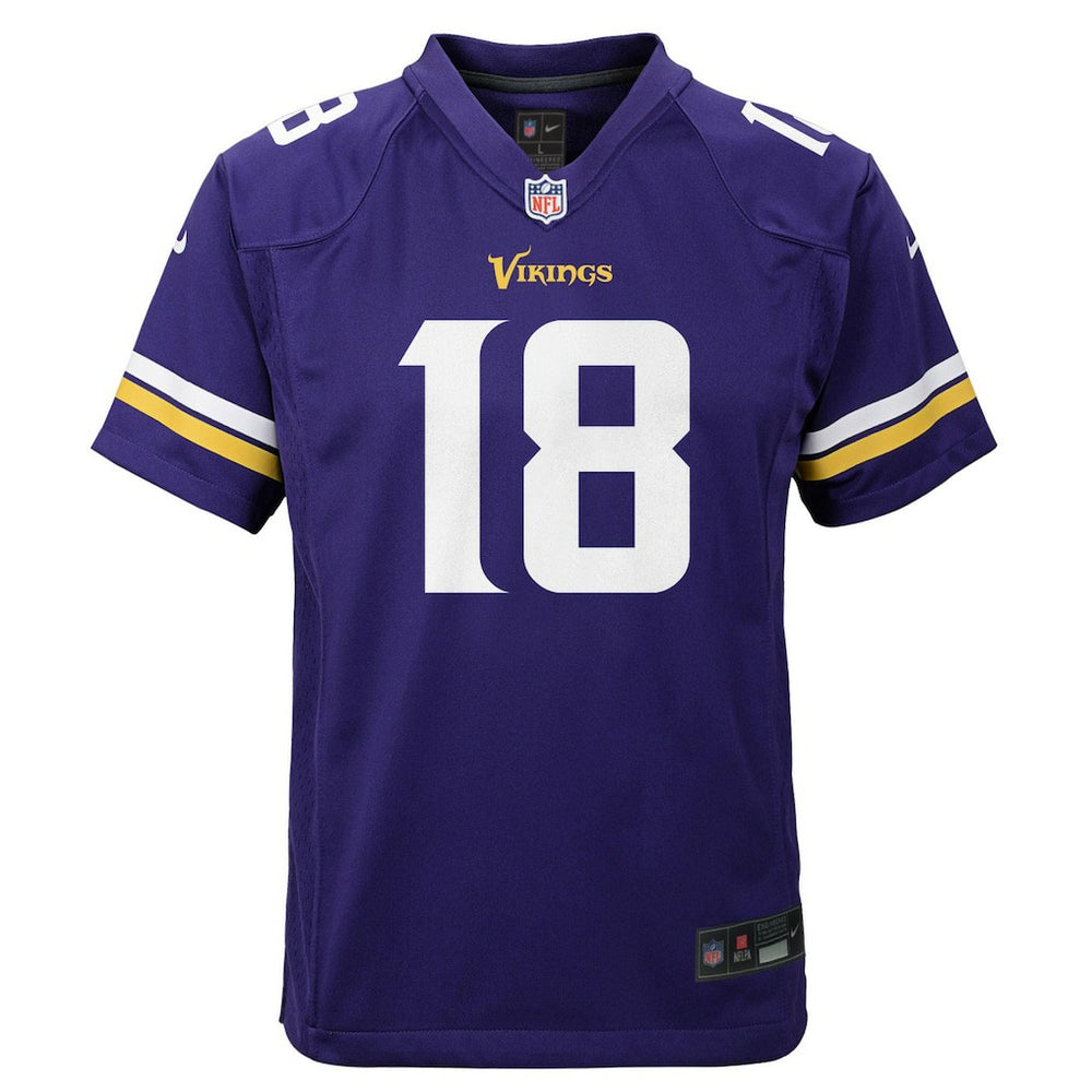 Justin Jefferson Minnesota Vikings Youth Game Jersey - Purple - Nike