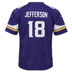 Justin Jefferson Minnesota Vikings Youth Game Jersey - Purple - Nike