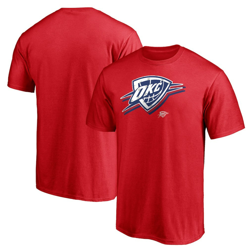 Oklahoma City Thunder Red White & Team T-Shirt Red