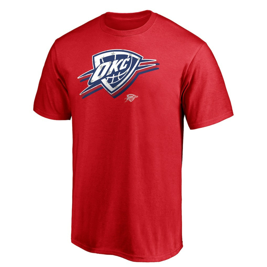 Oklahoma City Thunder Red White & Team T-Shirt Red