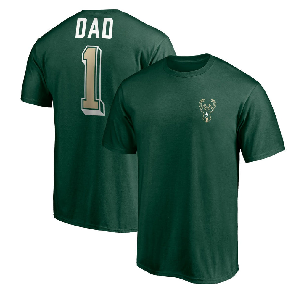 Milwaukee Bucks Number One Dad T-Shirt Green