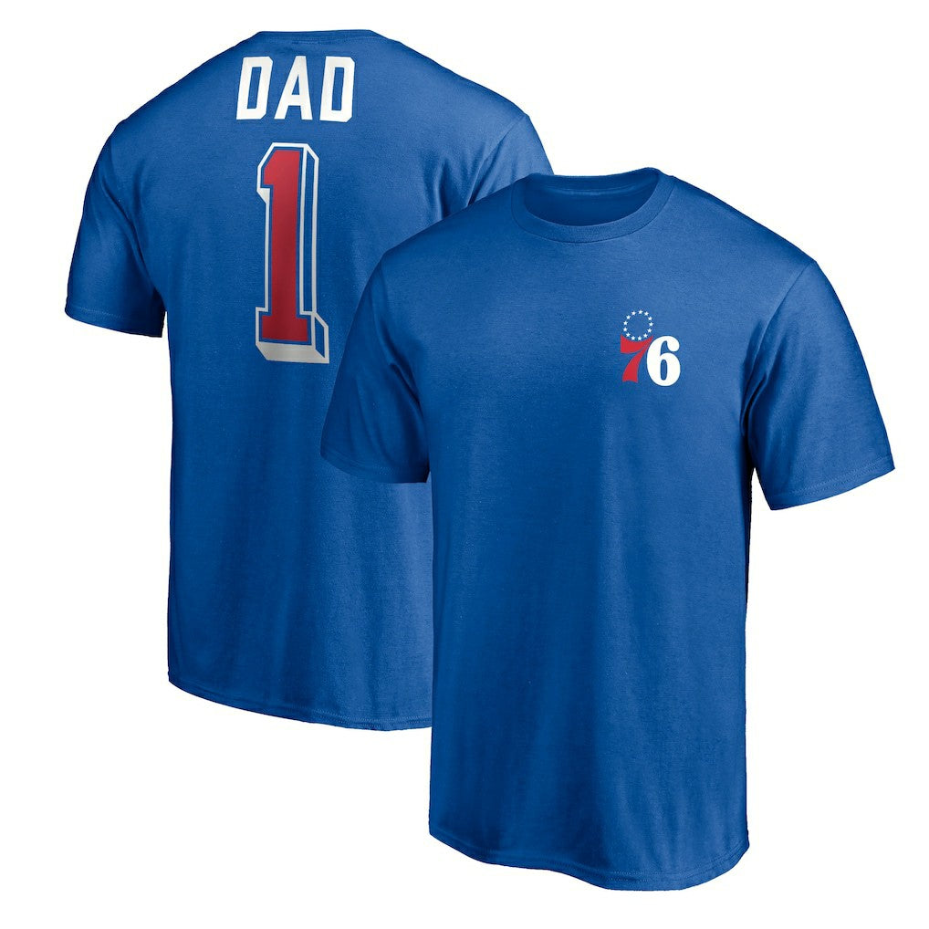 Philadelphia 76ers Number One Dad T-Shirt Royal