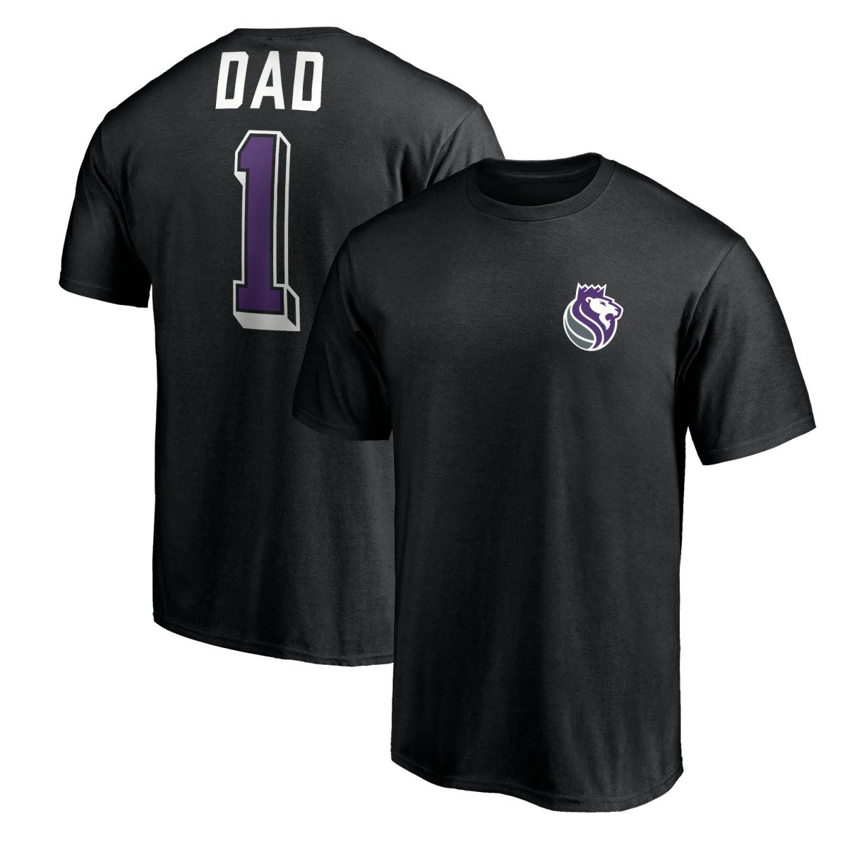 Sacramento Kings Number One Dad T-Shirt Black