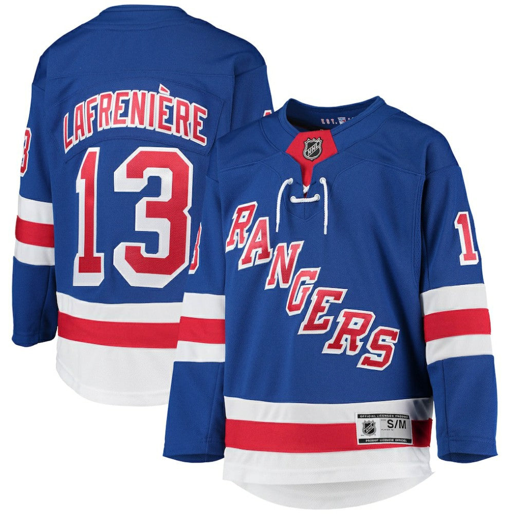 Alexis Lafreniere New York Rangers Youth Home Premier Player Jersey - Blue | NHL online
