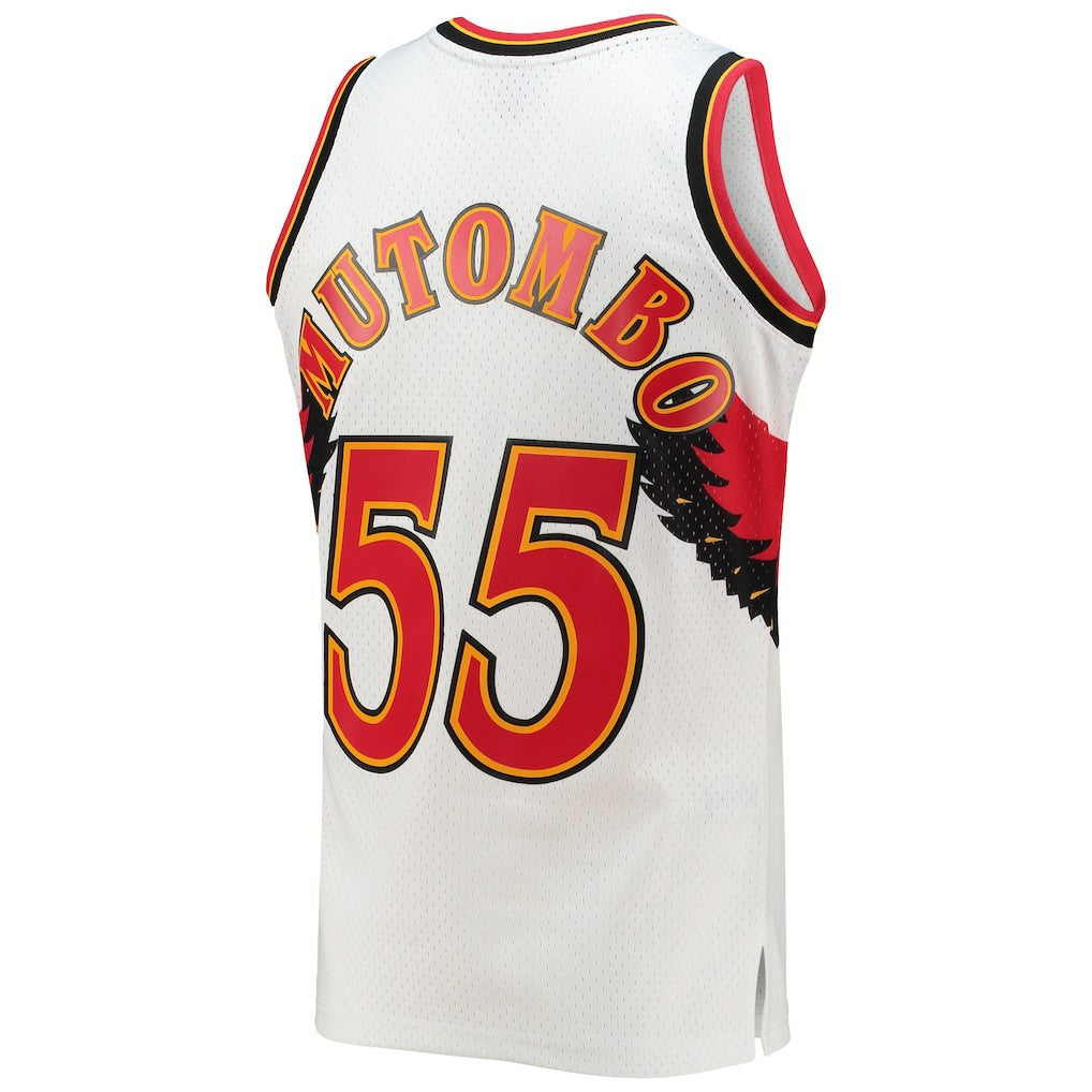 Mitchell & Ness Dikembe Mutombo Atlanta Hawks 1996/97 Hardwood Classics Swingman Jersey White
