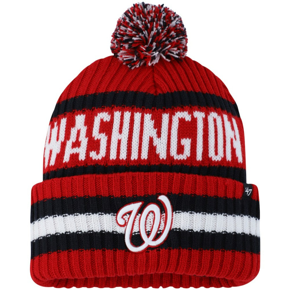 Washington Nationals '47 Bering Cuffed Knit Hat with Pom Near Me