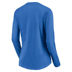Los Angeles Chargers Women's Slogan V-Neck Long Sleeve T-Shirt - Powder Blue - Fanatics