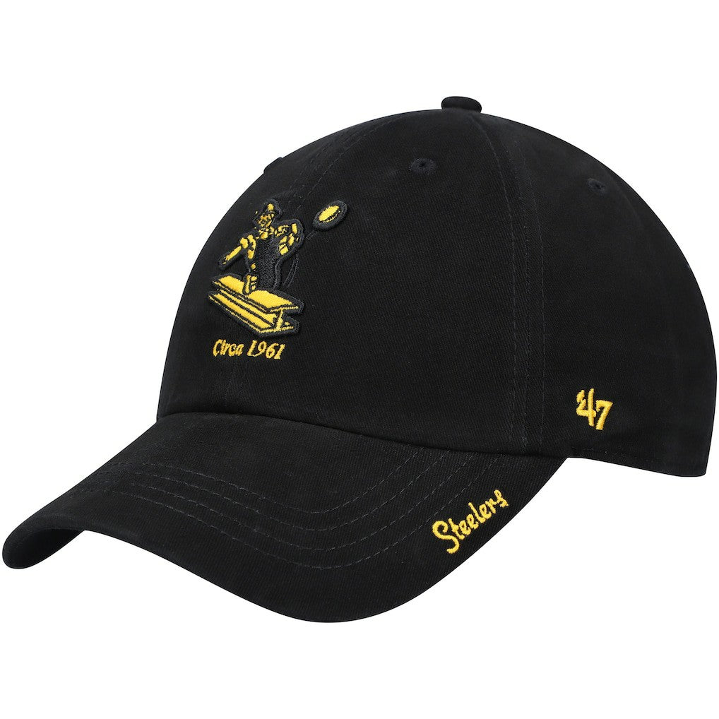 Pittsburgh Steelers '47 Women's Miata Clean Up Adjustable Hat - Black - 47 brand