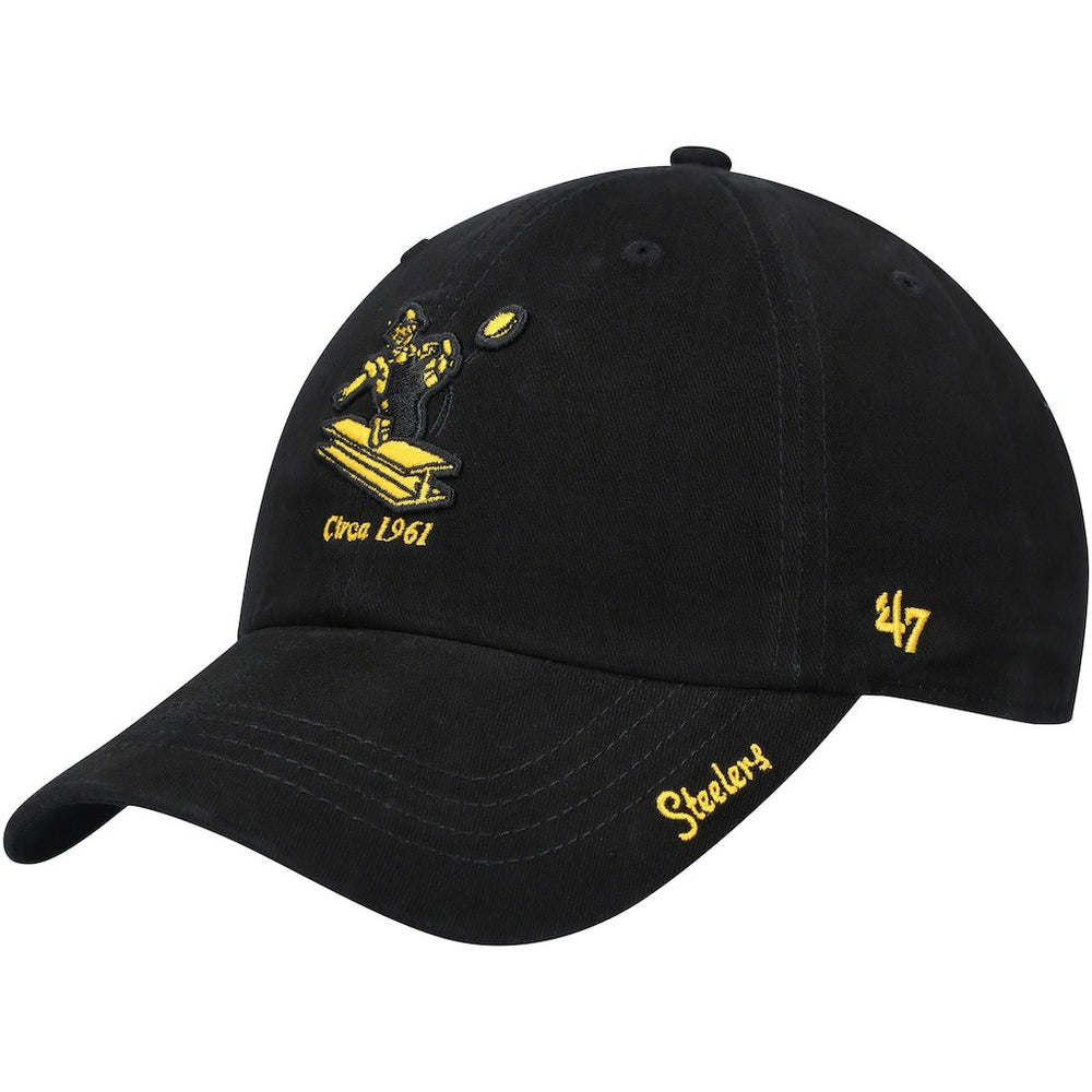 Pittsburgh Steelers '47 Women's Miata Clean Up Adjustable Hat - Black - 47 brand
