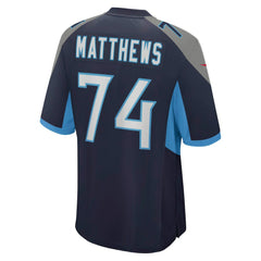Bruce Matthews Tennessee Titans Retired Player Jersey - Navy - Nike