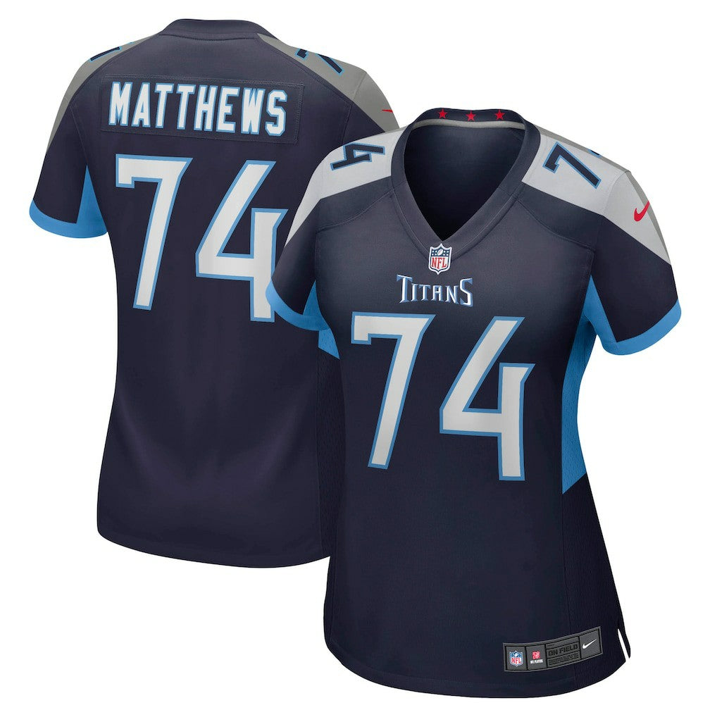 Bruce Matthews Tennessee Titans Women's Retired Player Jersey - Navy - Nike