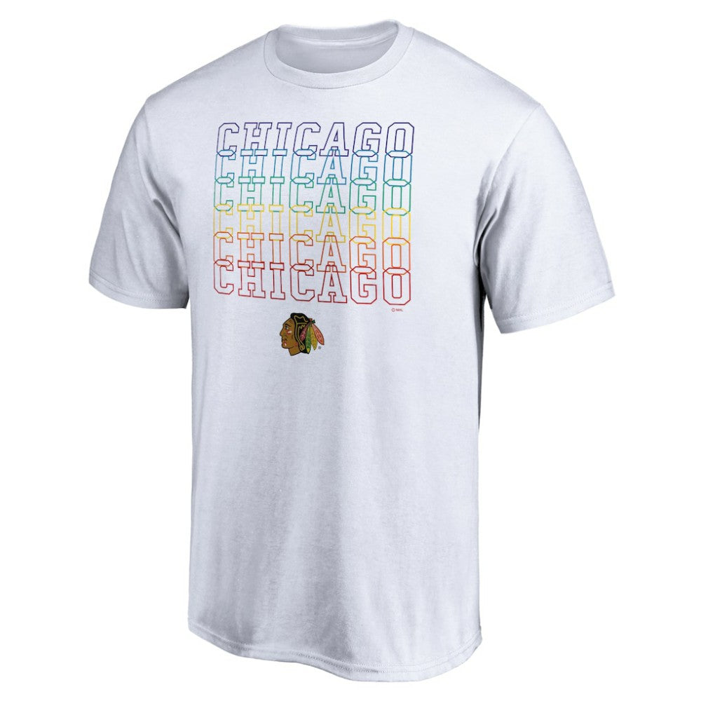 Chicago Blackhawks City Pride T-Shirt - White | NHL online