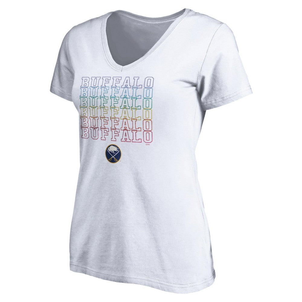 Buffalo Sabres Women's City Pride V-Neck T-Shirt - White | NHL near me