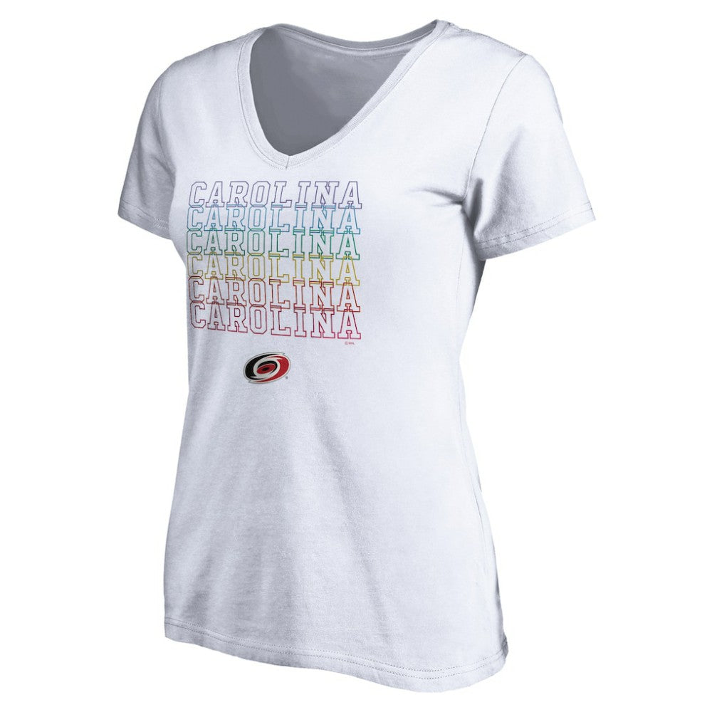 Carolina Hurricanes Women's City Pride V-Neck T-Shirt - White | NHL online