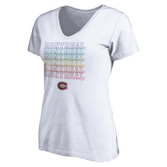Montreal Canadiens Women's City Pride V-Neck T-Shirt - White | NHL online