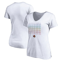 Ottawa Senators Women's City Pride V-Neck T-Shirt - White | NHL Clearance