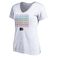 Philadelphia Flyers Women's City Pride V-Neck T-Shirt - White | NHL discount