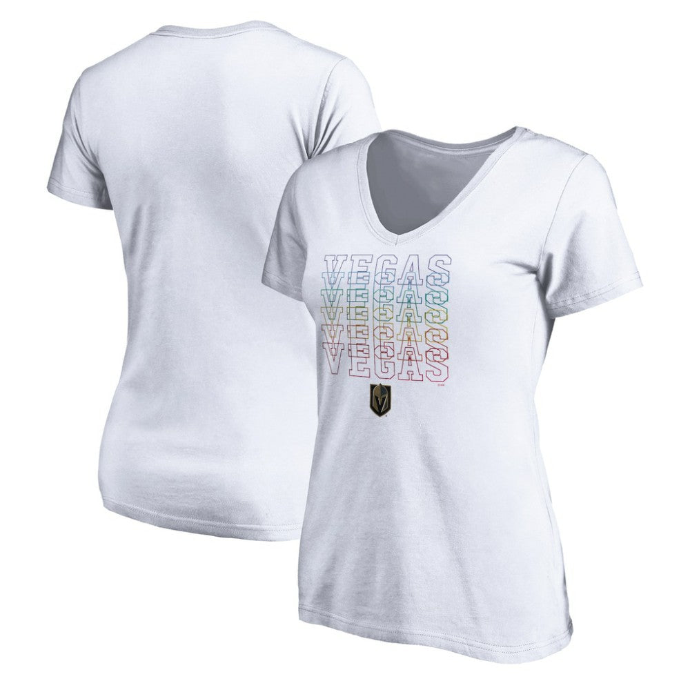 Vegas Golden Knights Women's City Pride V-Neck T-Shirt - White | NHL discount