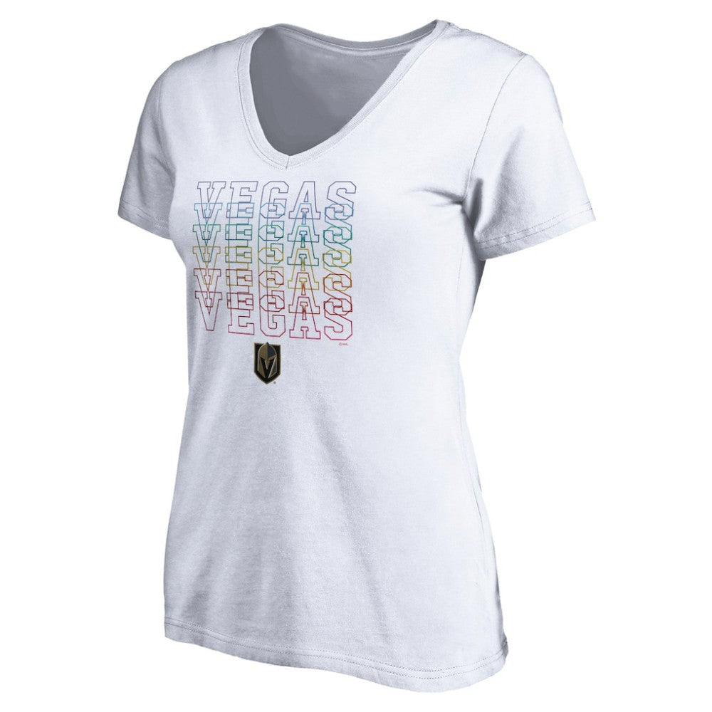 Vegas Golden Knights Women's City Pride V-Neck T-Shirt - White | NHL discount