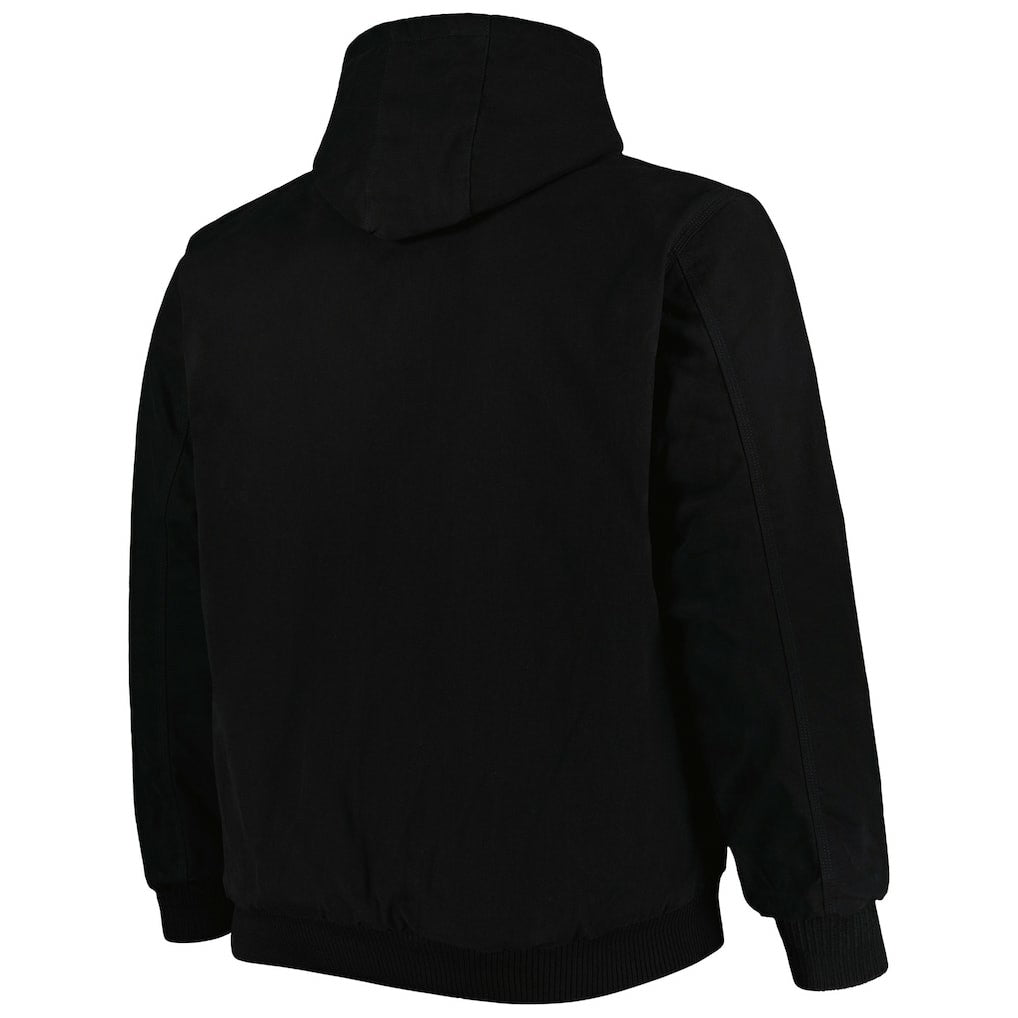 Cincinnati Bengals Dunbrooke Big & Tall Dakota Canvas Hoodie Full-Zip Jacket - Black - NFL
