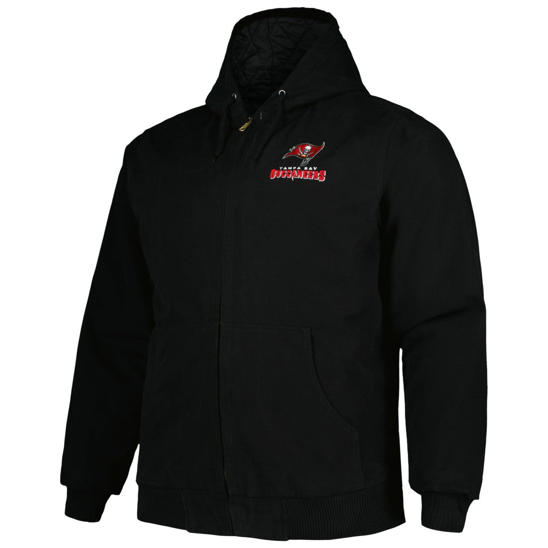 Tampa Bay Buccaneers Dunbrooke Big & Tall Dakota Canvas Hoodie Full-Zip Jacket - Black - NFL