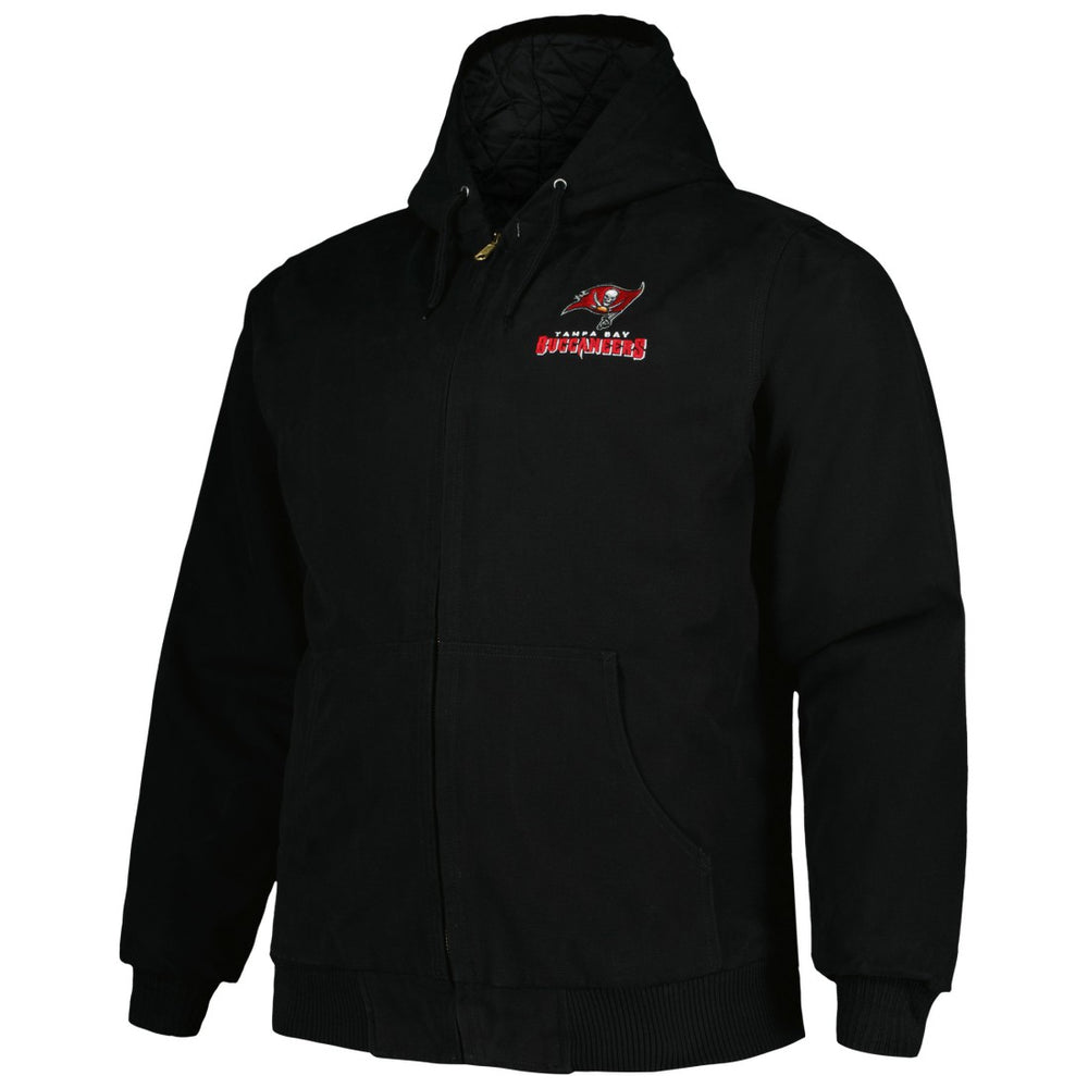 Tampa Bay Buccaneers Dunbrooke Big & Tall Dakota Canvas Hoodie Full-Zip Jacket - Black - NFL