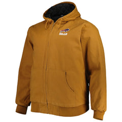 Buffalo Bills Dunbrooke Big & Tall Dakota Canvas Hoodie Full-Zip Jacket - Tan - NFL