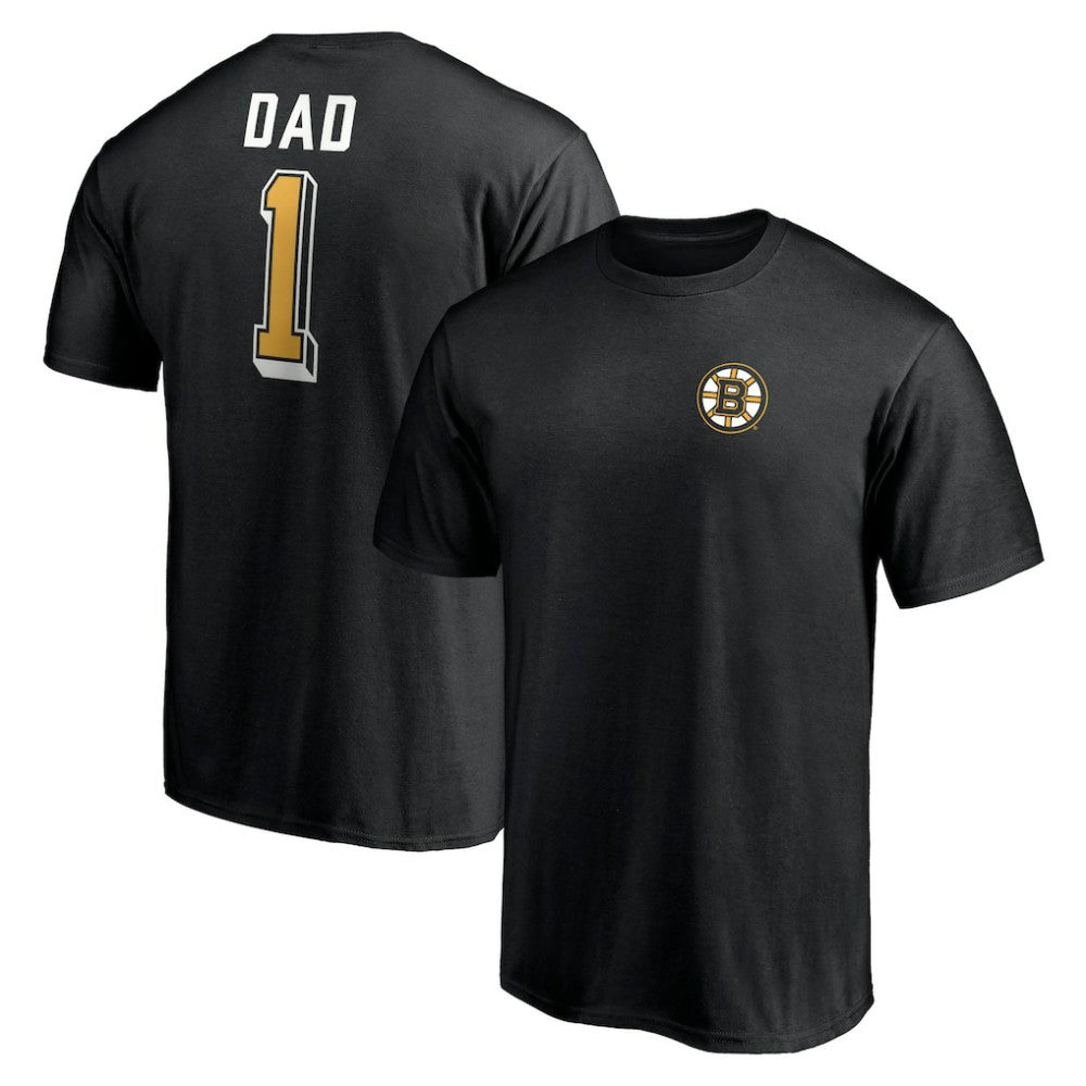 Boston Bruins Number One Dad Logo T-Shirt - Black | NHL sale