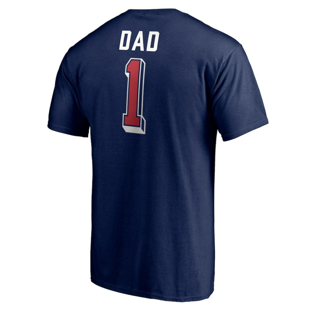 Columbus Blue Jackets Number One Dad Logo T-Shirt - Navy | NHL Lifestyle