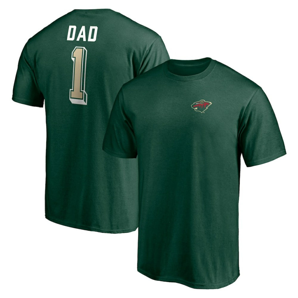 Minnesota Wild Number One Dad Logo T-Shirt - Green | NHL sale