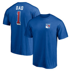 New York Rangers Number One Dad Logo T-Shirt - Royal | NHL Lifestyle