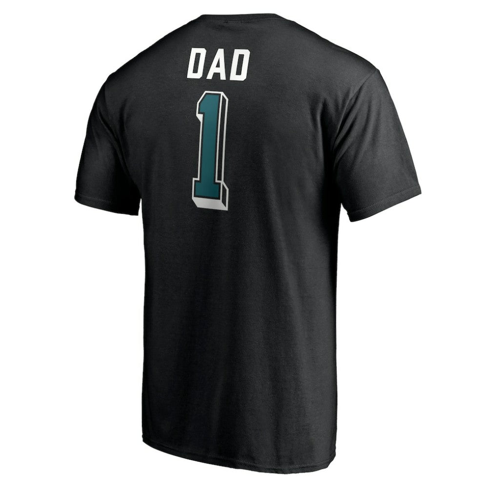 San Jose Sharks Number One Dad Logo T-Shirt - Black | NHL Clearance