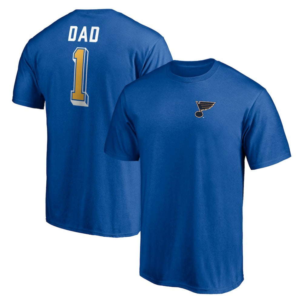 St. Louis Blues Number One Dad Logo T-Shirt - Royal | NHL online