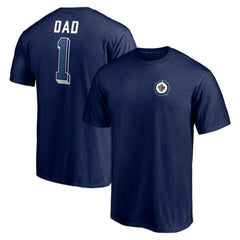 Winnipeg Jets Number One Dad Logo T-Shirt - Navy | NHL sale