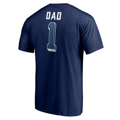 Winnipeg Jets Number One Dad Logo T-Shirt - Navy | NHL sale