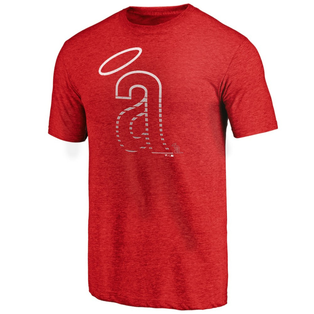 California Angels Cooperstown Weathered Logo Tri-Blend T-Shirt Outlet