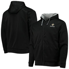 New Orleans Saints Dunbrooke Apprentice Full-Zip Hoodie - Black/Gray - NFL