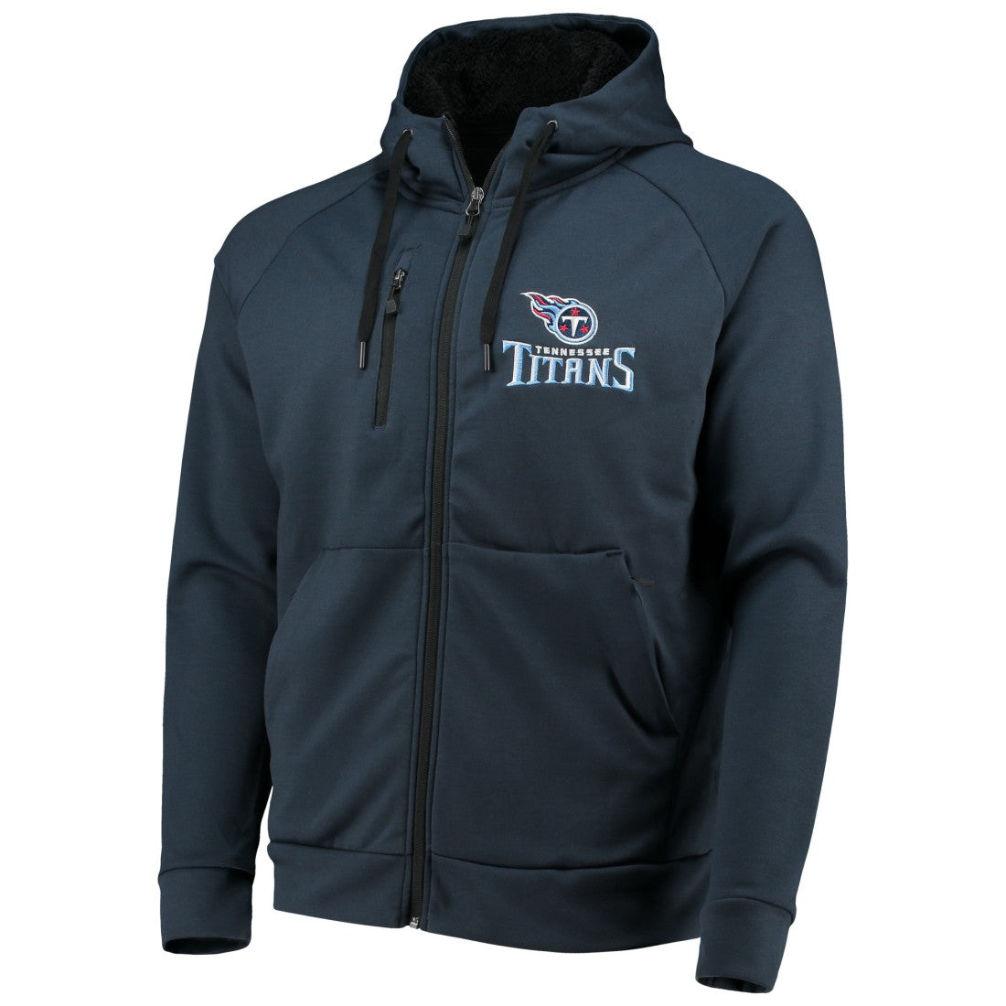 Tennessee Titans Dunbrooke Shag Tri-Blend Full-Zip Raglan Hoodie - Navy - NFL