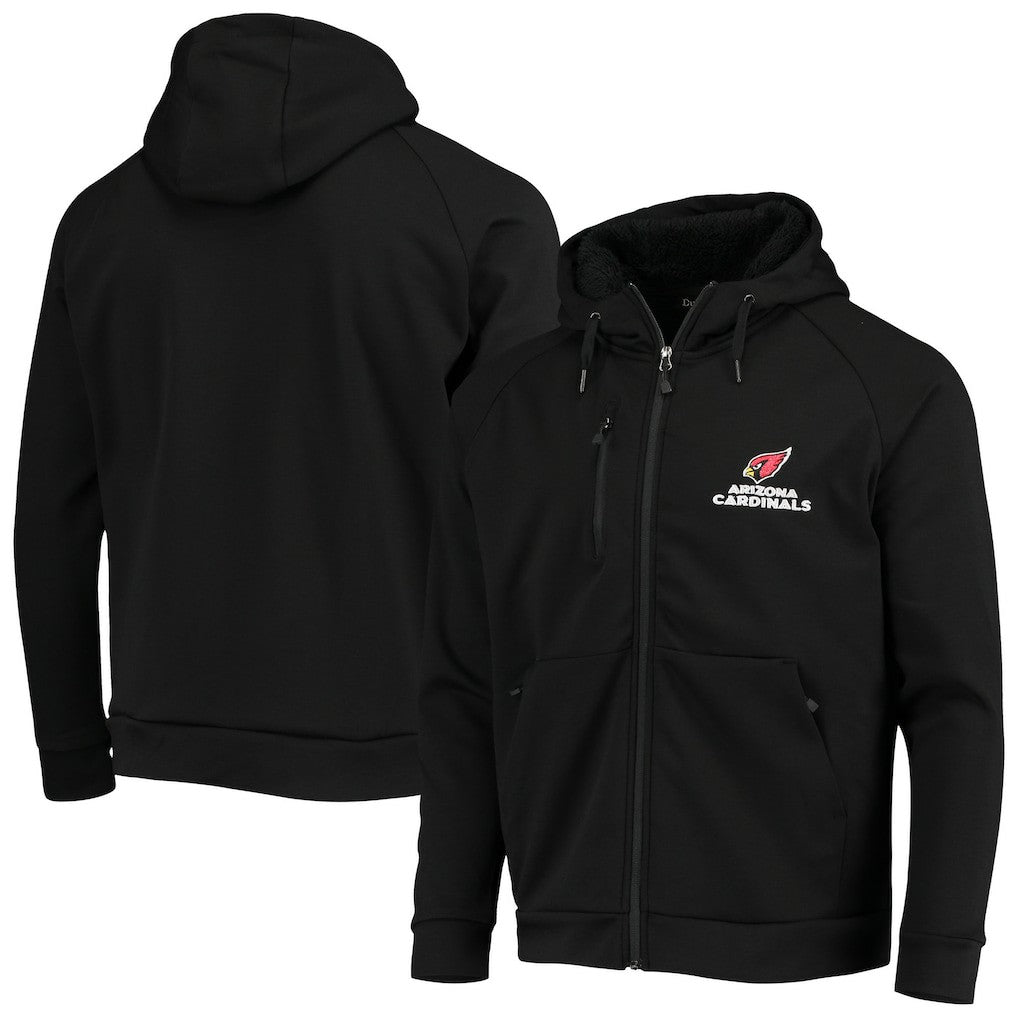 Arizona Cardinals Dunbrooke Shag Tri-Blend Full-Zip Raglan Hoodie - Black - NFL