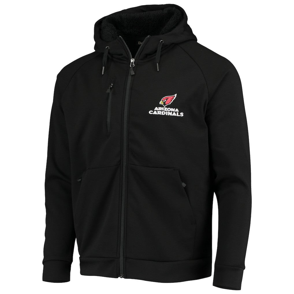 Arizona Cardinals Dunbrooke Shag Tri-Blend Full-Zip Raglan Hoodie - Black - NFL