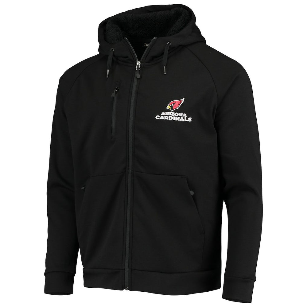 Arizona Cardinals Dunbrooke Shag Tri-Blend Full-Zip Raglan Hoodie - Black - NFL