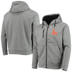 Cleveland Browns Dunbrooke Shag Tri-Blend Full-Zip Raglan Hoodie - Charcoal - NFL