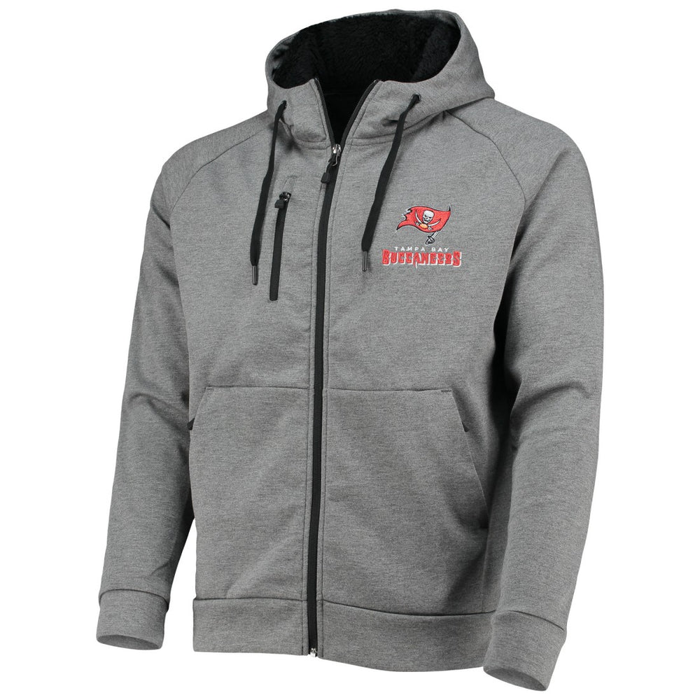 Tampa Bay Buccaneers Dunbrooke Shag Tri-Blend Full-Zip Raglan Hoodie - Charcoal - NFL