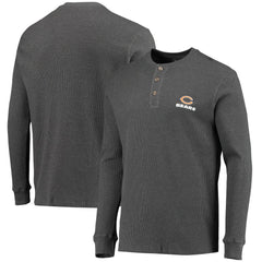 Chicago Bears Dunbrooke Logo Maverick Thermal Henley Long Sleeve T-Shirt - Heathered Gray - NFL