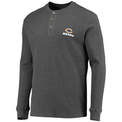 Chicago Bears Dunbrooke Logo Maverick Thermal Henley Long Sleeve T-Shirt - Heathered Gray - NFL