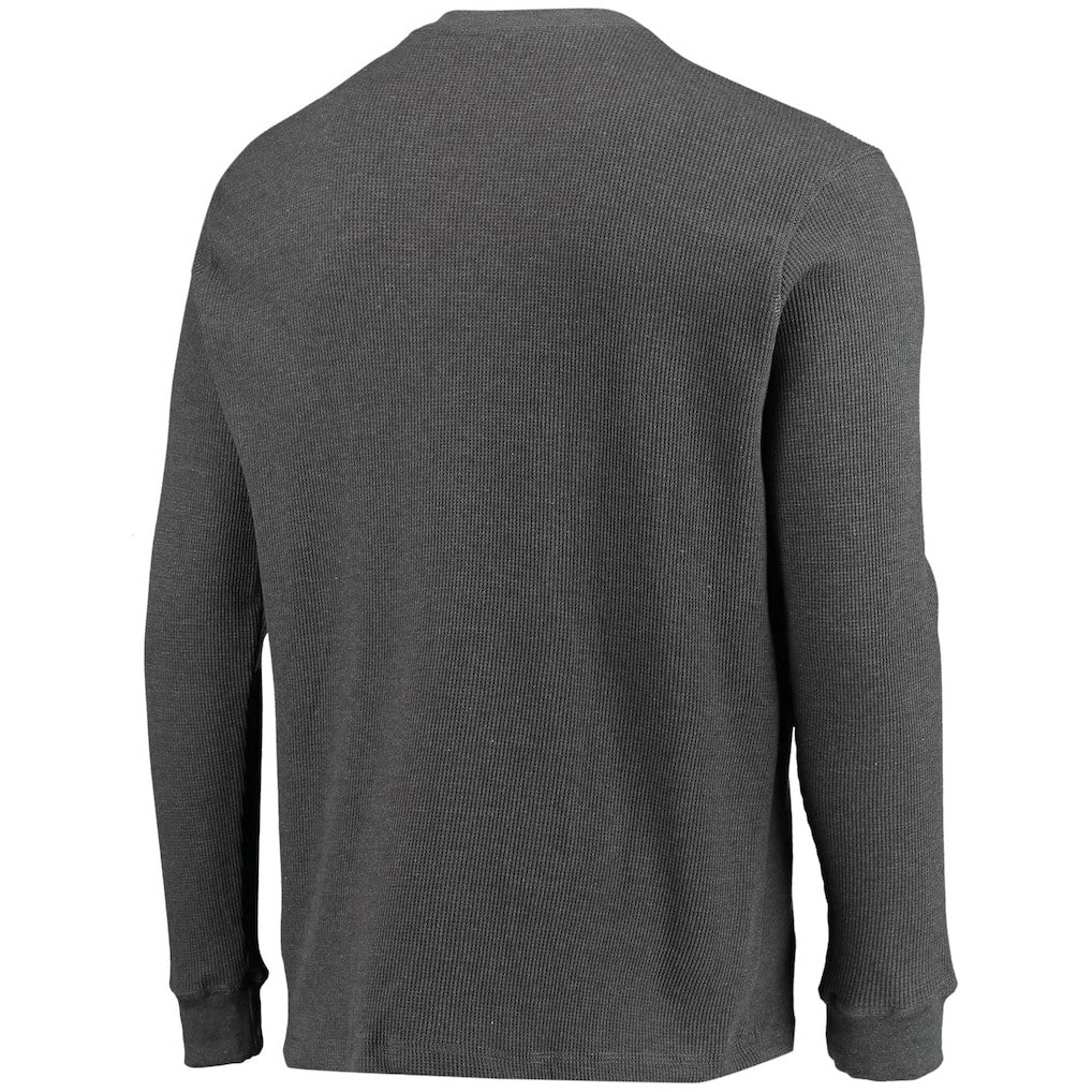 Chicago Bears Dunbrooke Logo Maverick Thermal Henley Long Sleeve T-Shirt - Heathered Gray - NFL